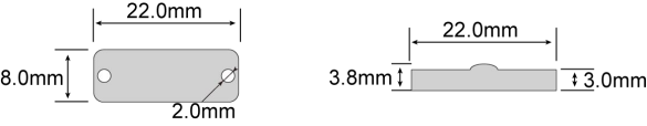 PCB超高频抗金属标签ZJ9525E尺寸图