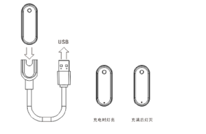 测温手环ZJ-PA22T充电示意图二